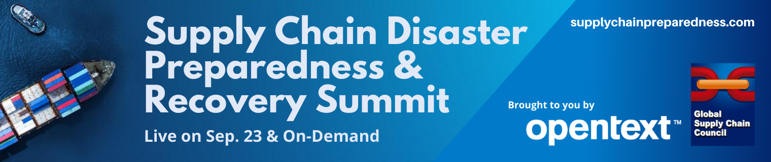 Virtual Summit: Supply Chain Disaster Preparedness & Recovery